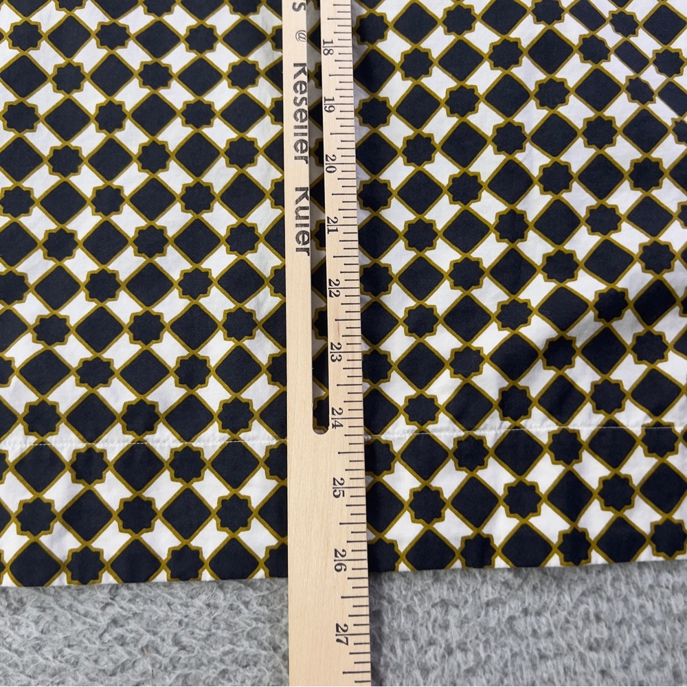 Hinson Wu Charlotte Top Womens Small Black White Geometric 3/4 Sleeve Tunic - Picture 8 of 9